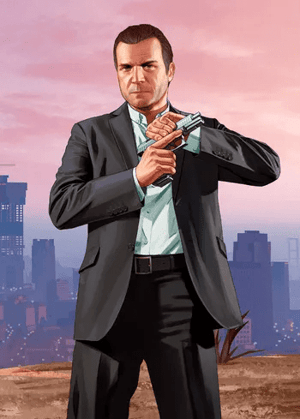 This is the Avatar Image for the Michael De Santa GTA V AI Voice and Text to Speech Generator